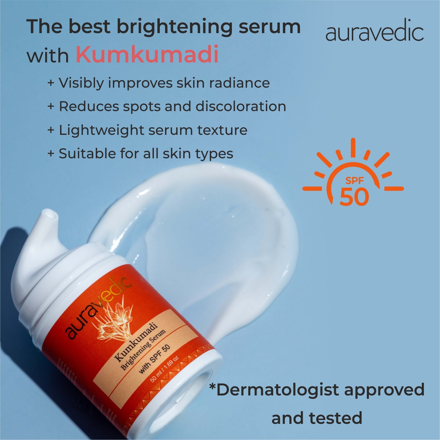 Kumkumadi Brightening Serum with SPF 50