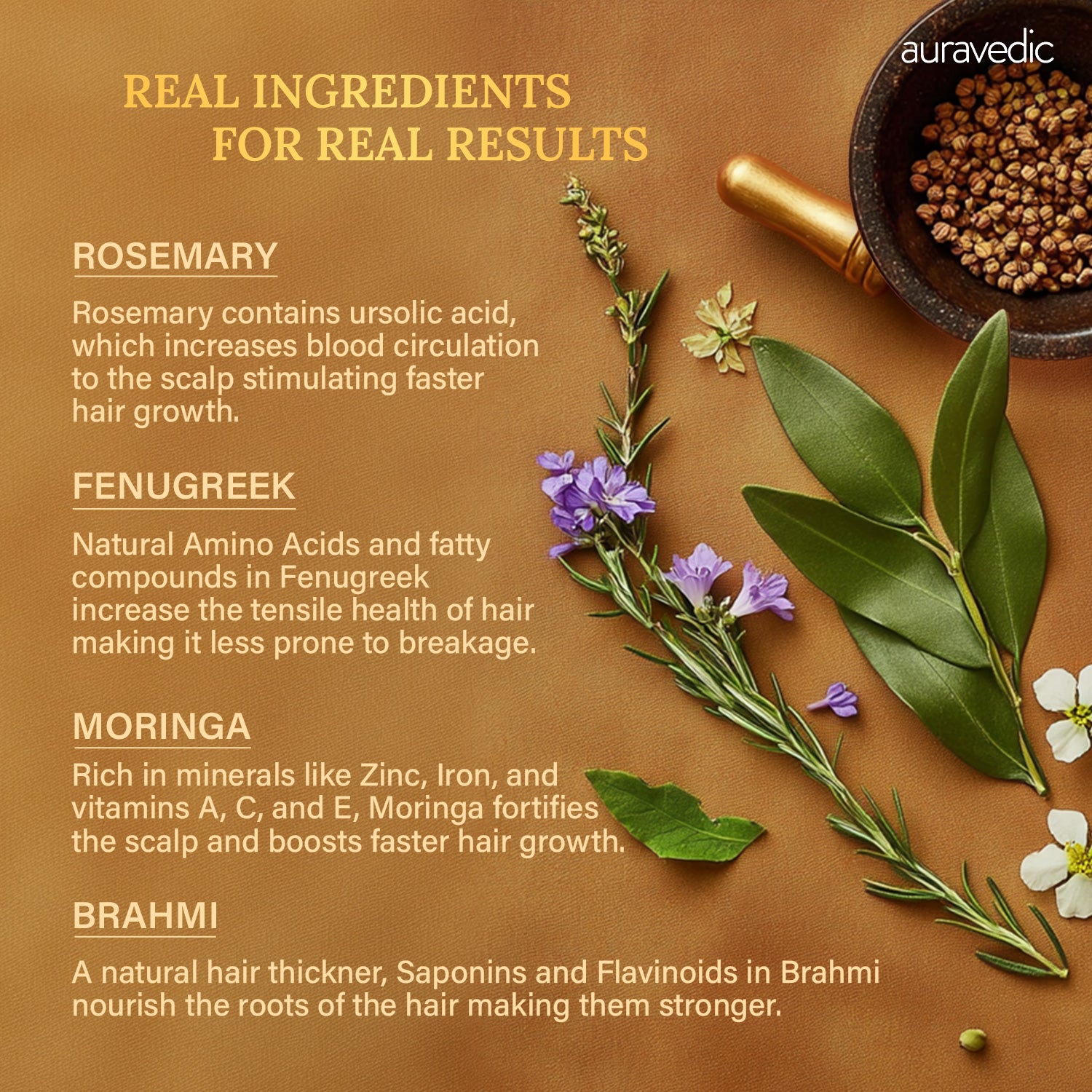 Men’s Rosemary Hair Growth Oil – Stops Hair Fall, Boosts Growth