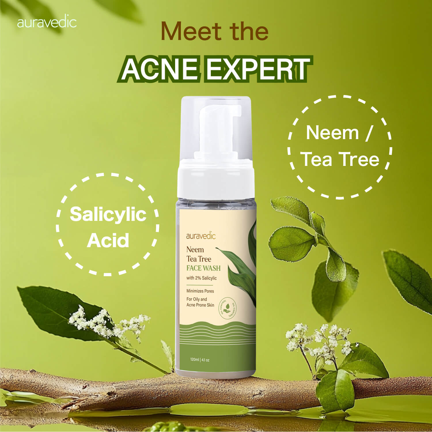 Acne Clearing Face Wash with Tea Tree