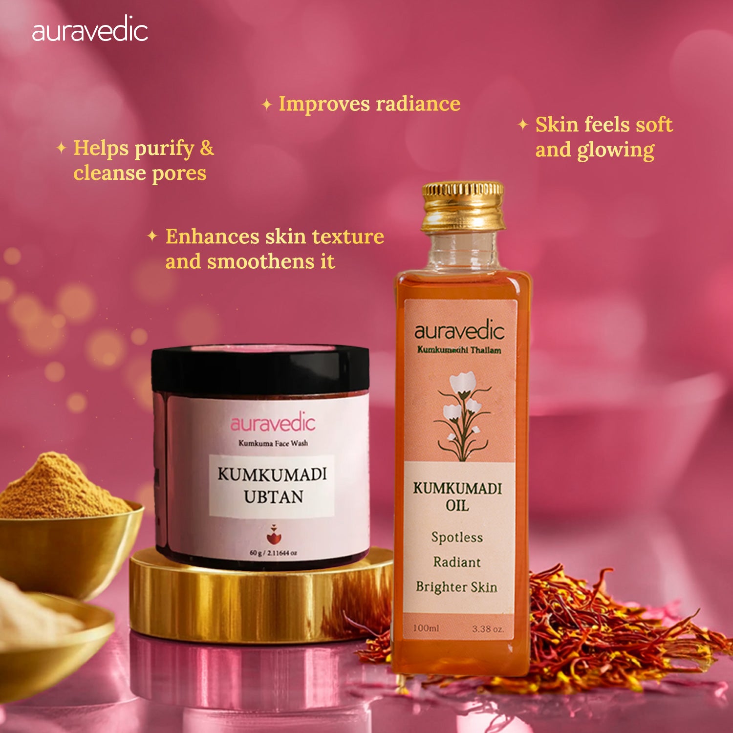 Kumkumadi Festive Ubtan Ritual | Glow, DeTan & Brighten Skin