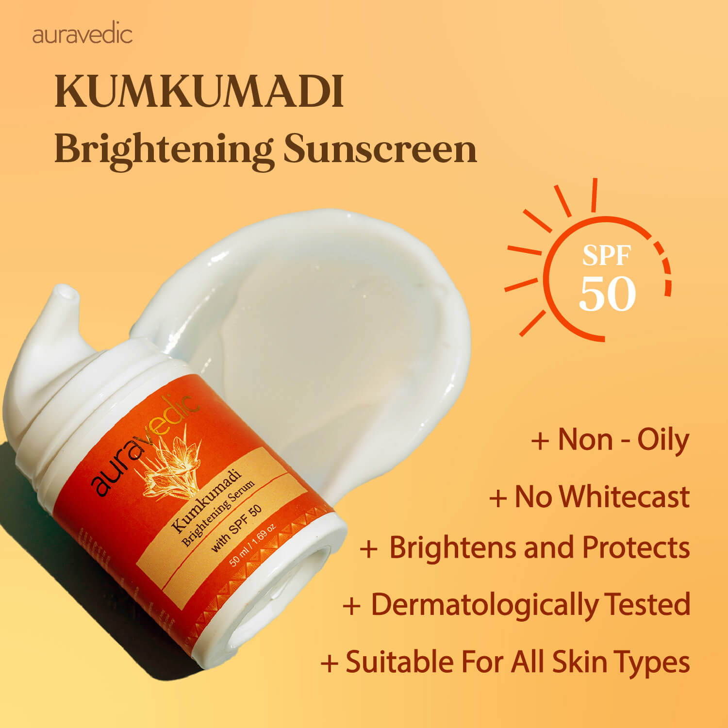 Kumkumadi Brightening Serum with SPF 50