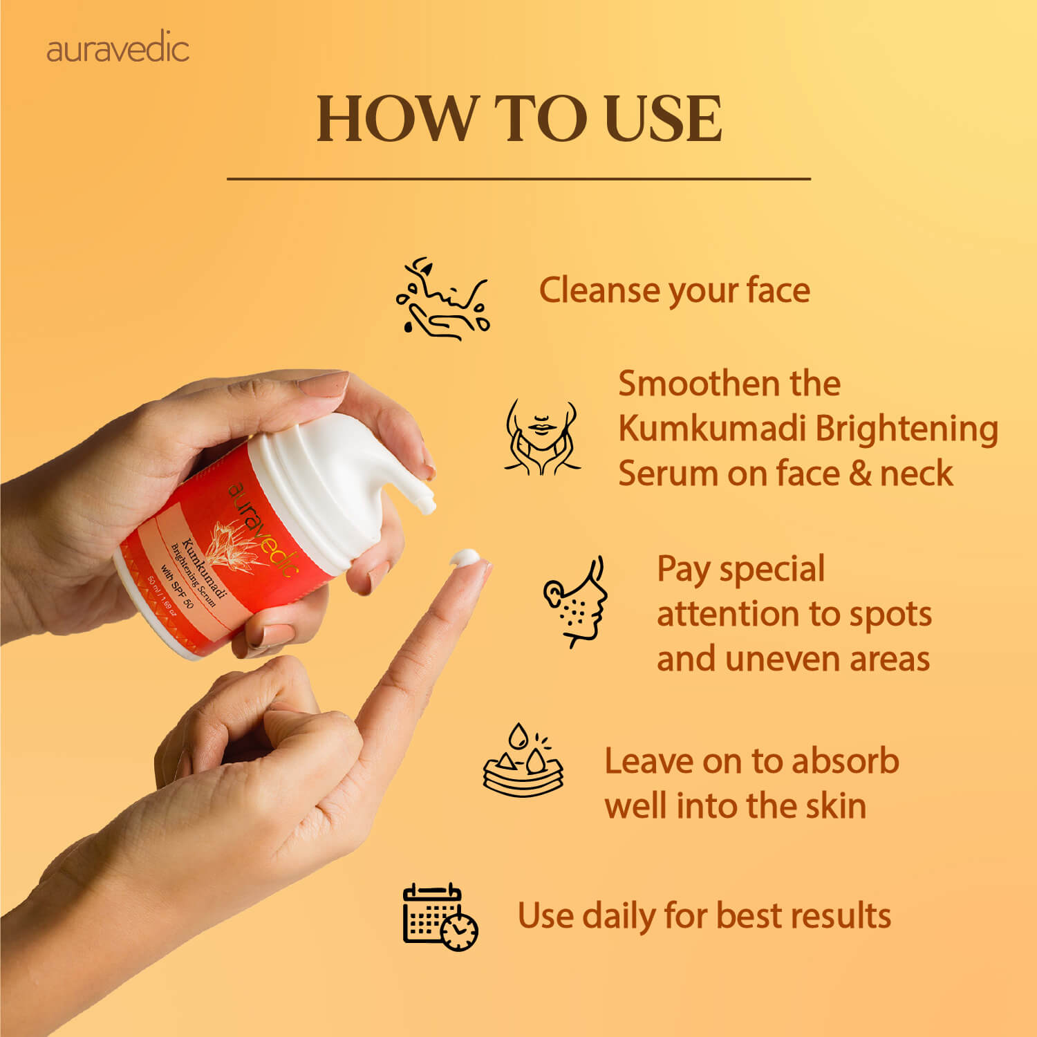 Kumkumadi Brightening Serum with SPF 50