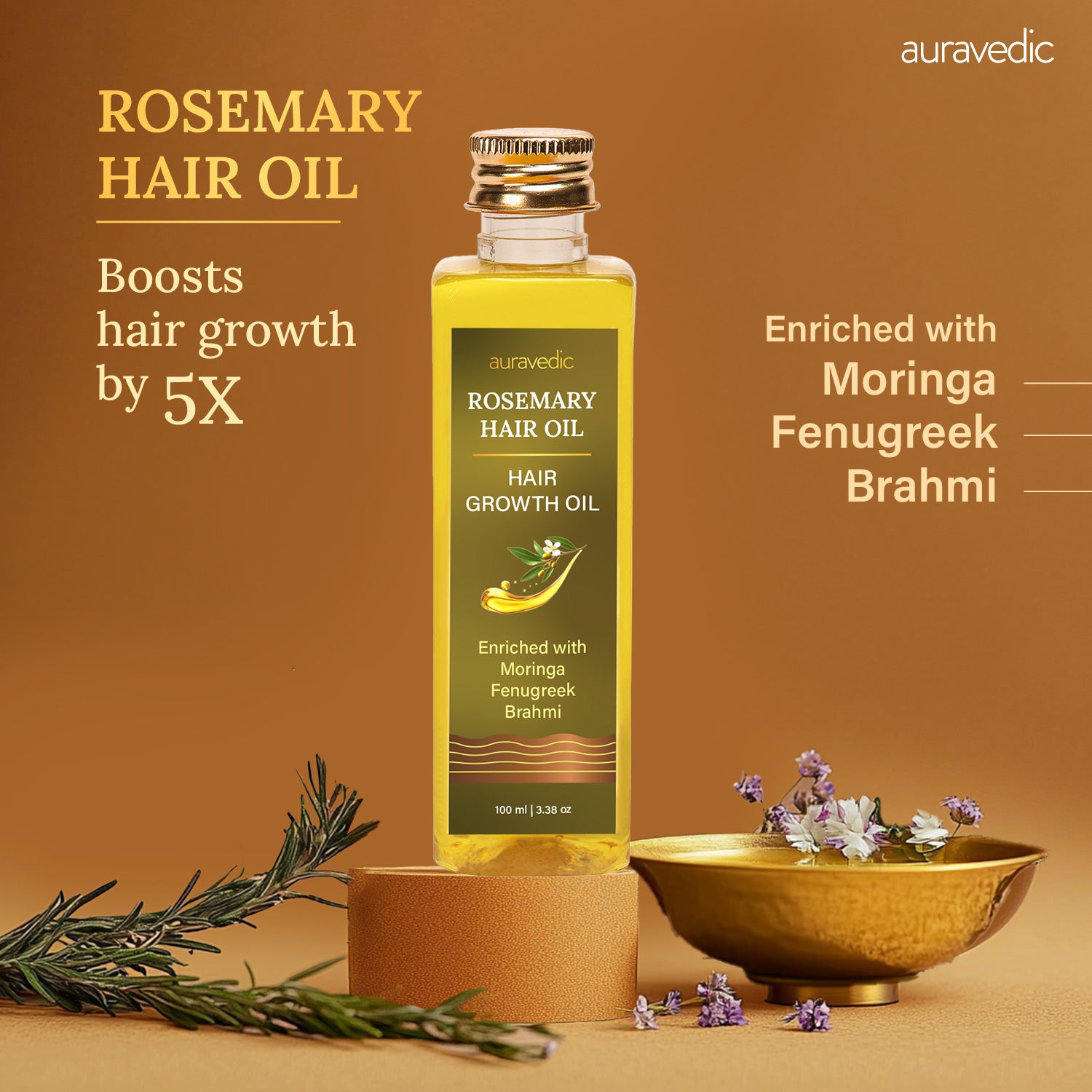 Men’s Rosemary Hair Growth Oil – Stops Hair Fall, Boosts Growth