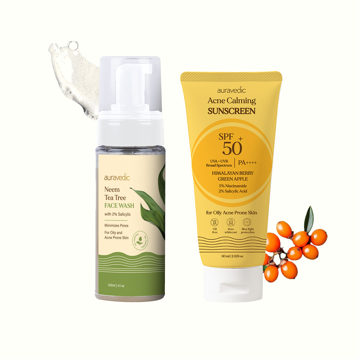 Tea Tree Face Wash & Acne Calming Sunscreen