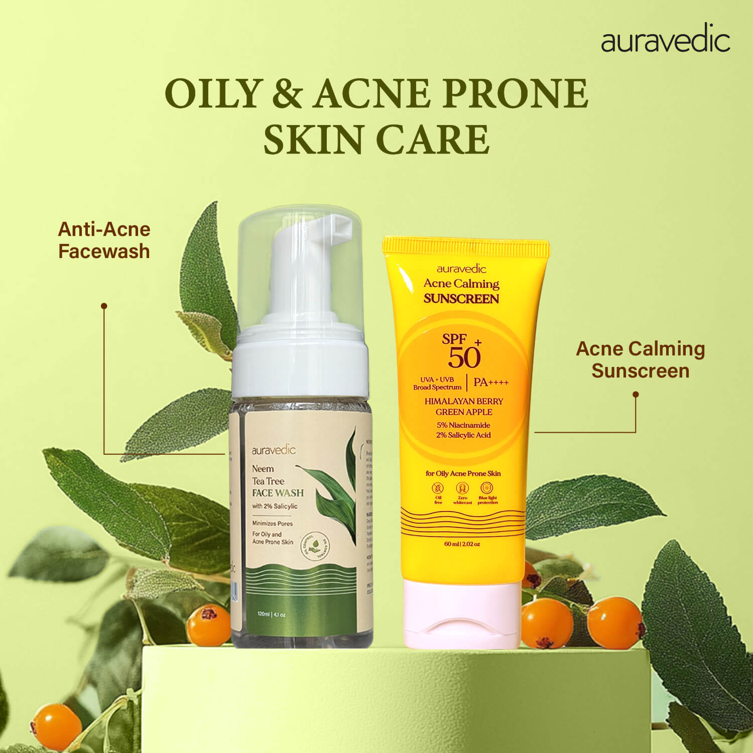 Tea Tree Face Wash & Acne Calming Sunscreen