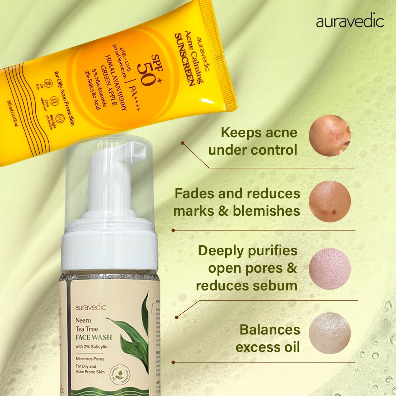 Tea Tree Face Wash & Acne Calming Sunscreen